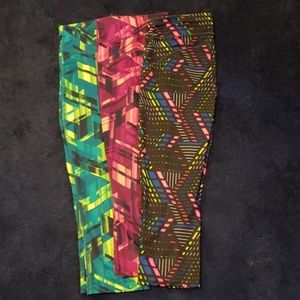 Xersion cropped work out leggings (3 pairs)